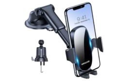 Miracase 3-in-1 Cell Phone Holders for Your Car, Universal Car Phone Holder Mount for Dashboard Air Vent Windshield Compatible with iPhone 15 14 13 12 13 Pro Max Xs XR X, Galaxy Black