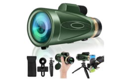 80X100 HD Monocular Telescope, High Powered BAK-4 Prism Compact Monoculars for Adults, Larger Vision Monocular for Bird Watching Hunting Hiking Camping Travelling