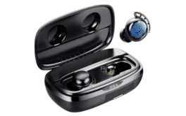 Tribit Wireless Earbuds, 110H Playtime Bluetooth 5.3 IPX8 Waterproof Touch Control True Wireless Bluetooth Earbuds with Mic Earphones in-Ear Deep Bass Built-in Mic Bluetooth Headphones, FlyBuds 3